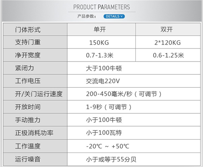 嘉鑫ES-150自動感應門機組